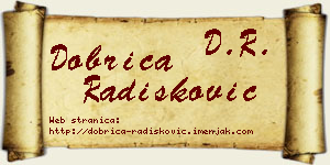 Dobrica Radišković vizit kartica